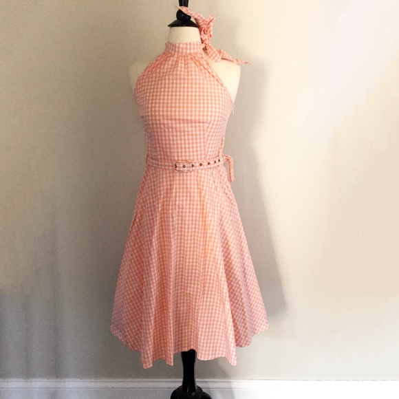 Voodoo Vixen Dresses & Skirts - NWOT VooDoo Vixen Pink Gingham Print Halter Dress